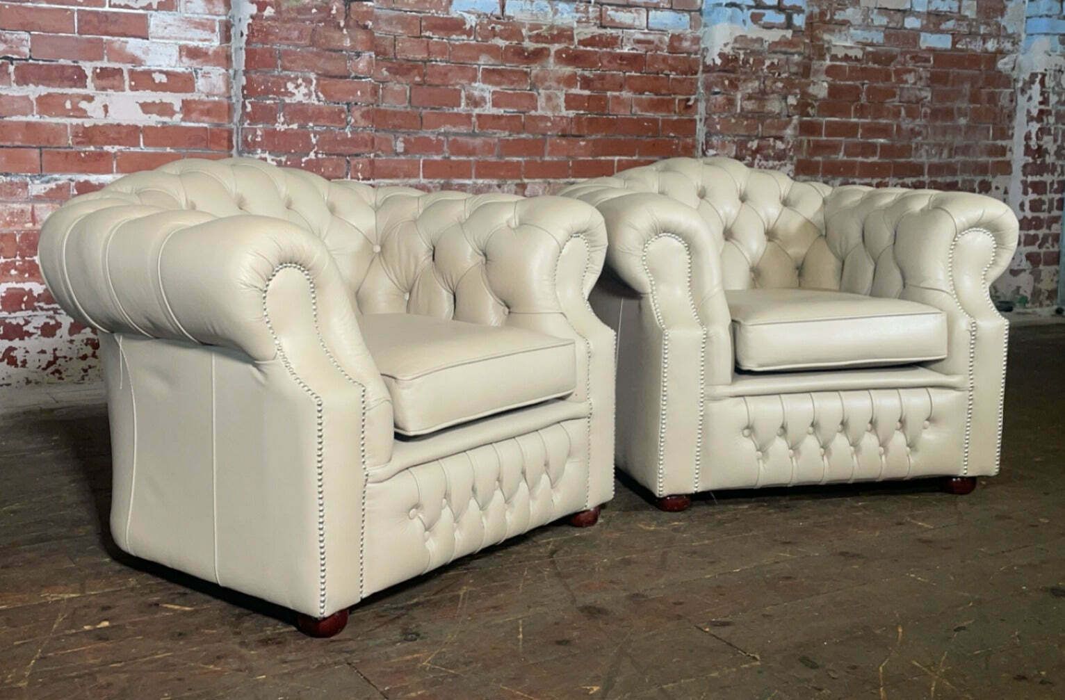 Pair Of Chesterfield Oxford Chairs photo for sale