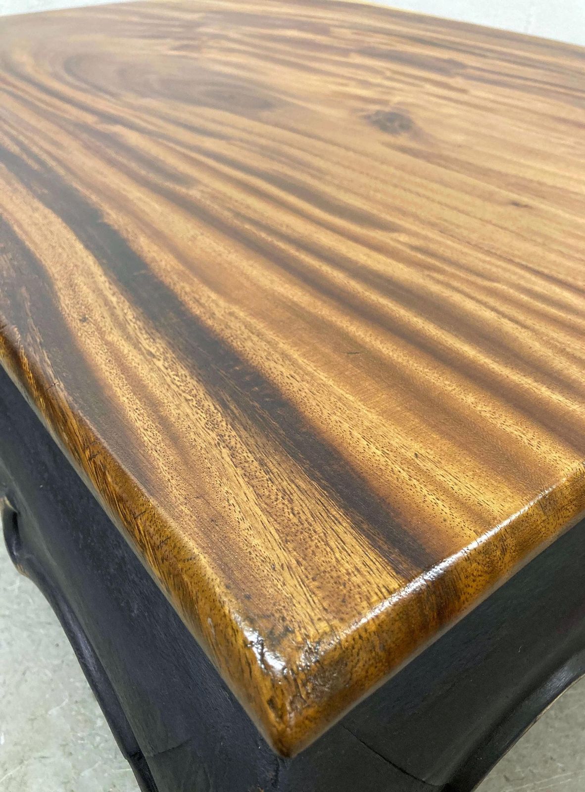 Coffee Table. Low Rustic Coffee Table. Bohemian Furniture. Solid Wood. Hand Crafted. Hand Painted. Black Coffee Table. Lounge Furniture. photo vintage