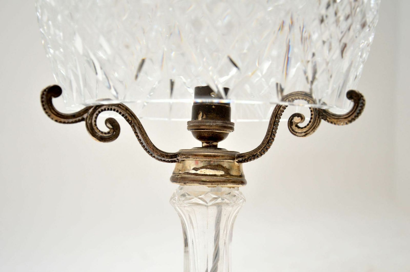 Antique Crystal Glass Table Lamp photo Lighting