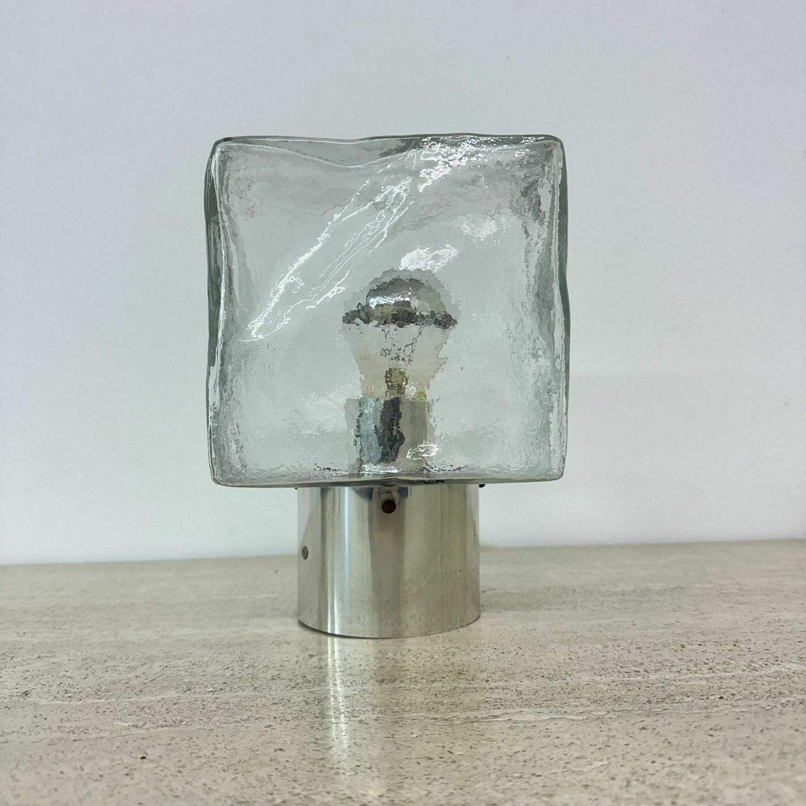 J.T. Kalmar Plafondlamp Met Matglas, Jaren 1970 photo for sale
