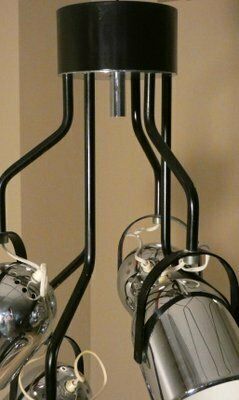 photo furniture 6 Spotlight Steel And Enamel Ceiling Lamp Attributed To Goffredo Reggiani, Italy, 1960s