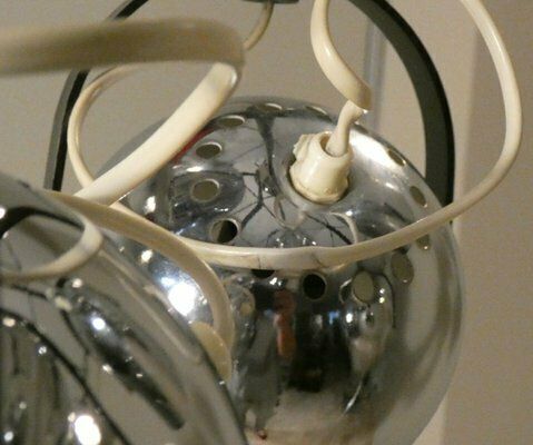 1350.0 6 Spotlight Steel And Enamel Ceiling Lamp Attributed To Goffredo Reggiani, Italy, 1960s photo