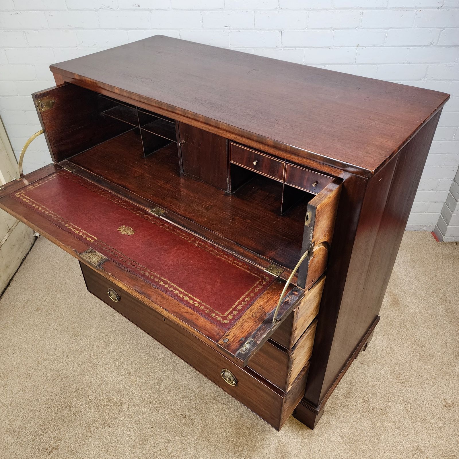 Secretaire Chest Of Drawers Georgian Mahogany Early 19th C. photo Furniture