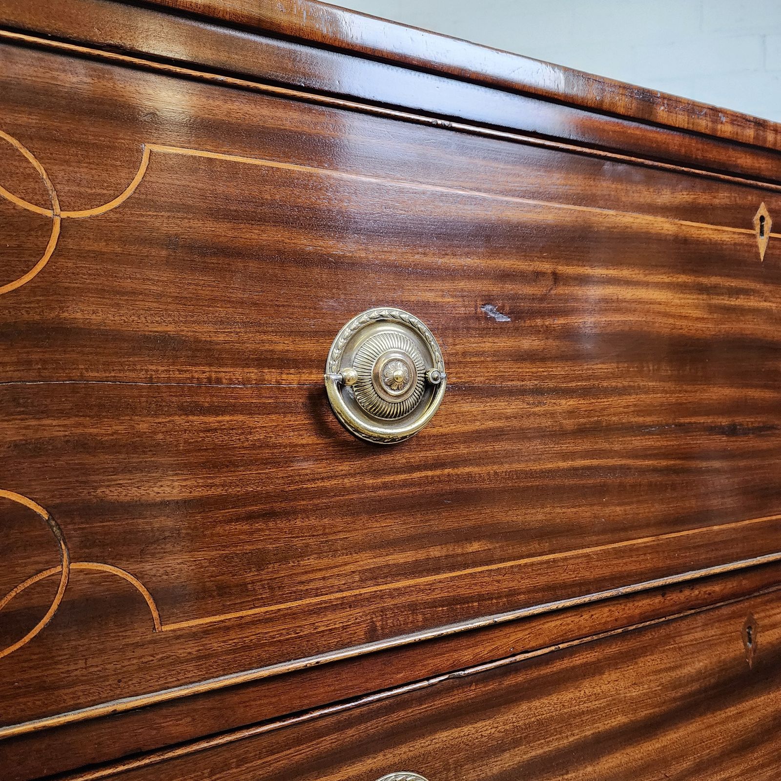 photo furniture Secretaire Chest Of Drawers Georgian Mahogany Early 19th C.