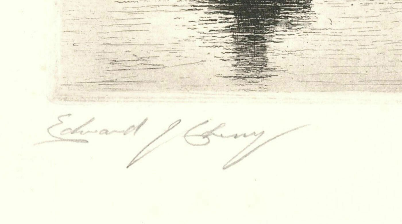Edward J. Cherry Frsa (1886 1960) Etching, The Upper Pool, London photo for sale