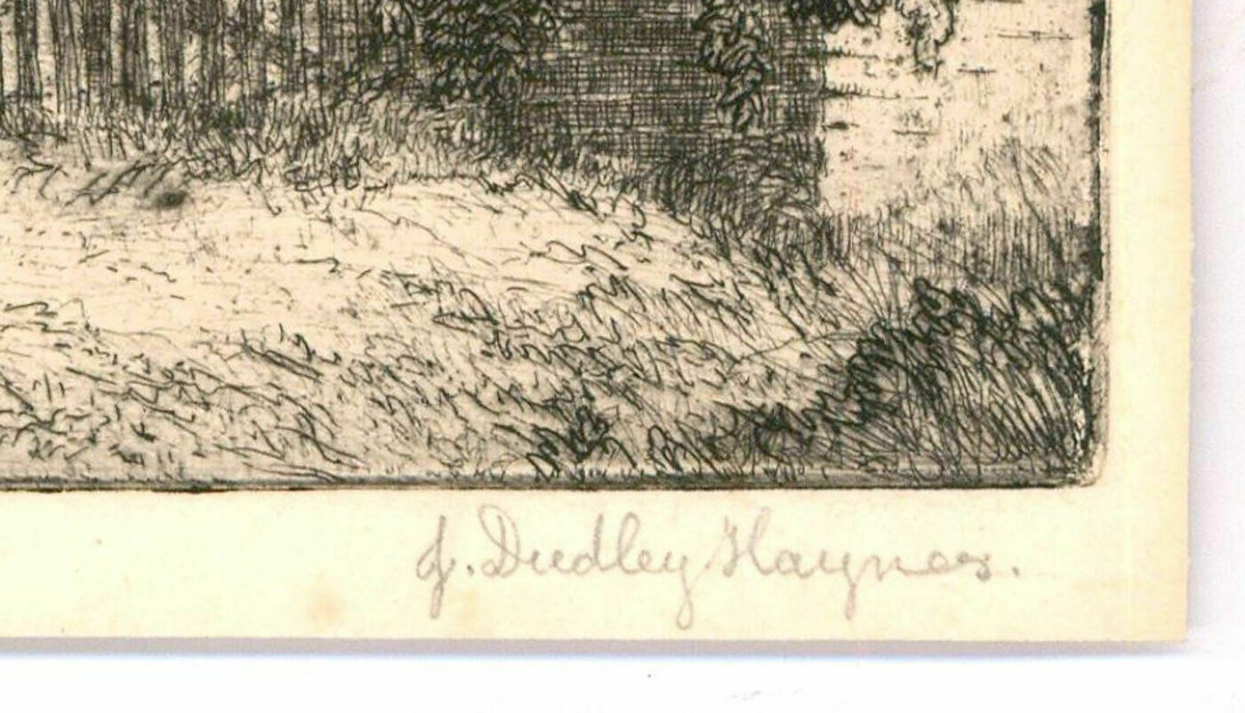 James Dudley Haynes (1894 1947) Mid 20th Century Etching, Nosy Neighbour photo for sale