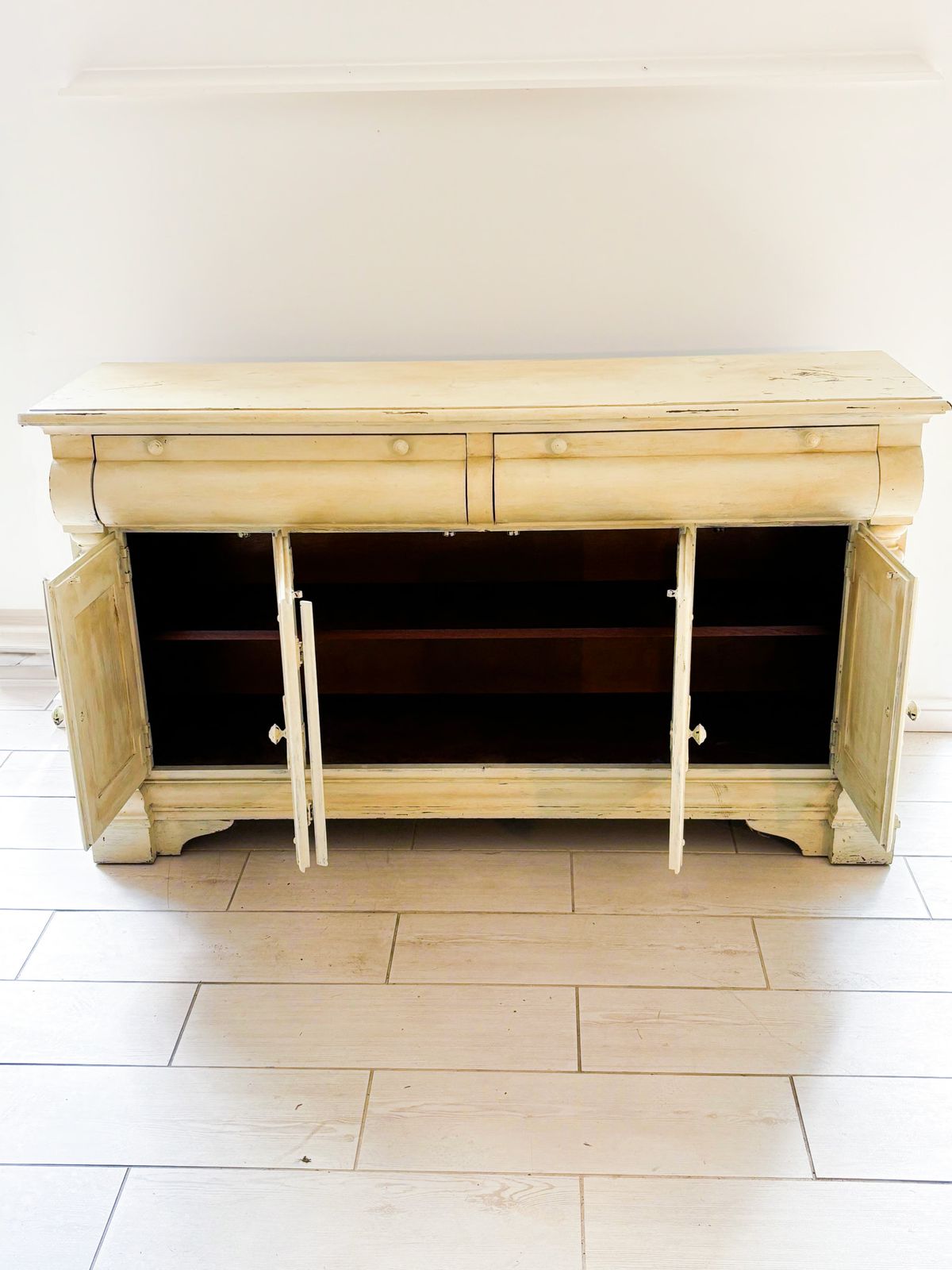 Mahogany Jacobean Style Sideboard In Shabby Chic Style photo furniture