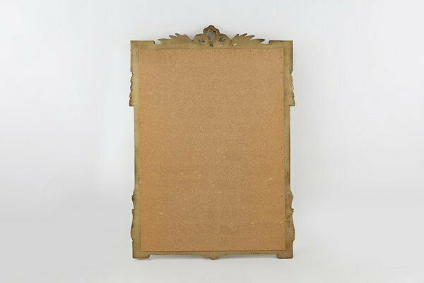 1214.0 Gilted Carved Wooden Wall Mirror, Belgiums 1950s photo
