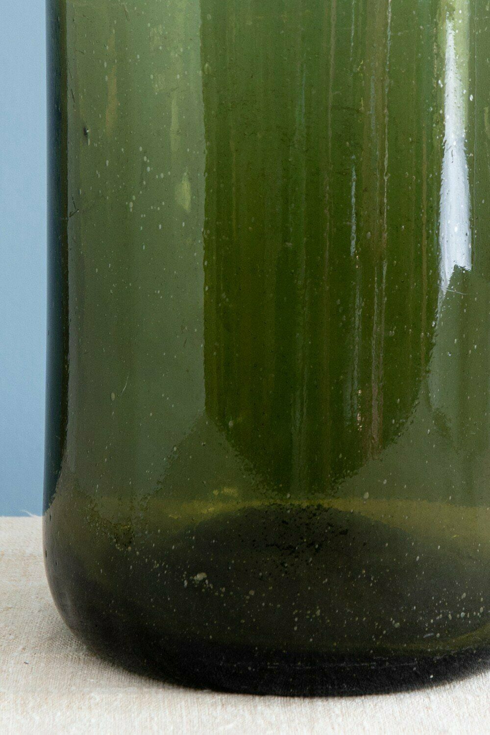 French Green Glass Pickling Jar Vase, 19th Century photo 295.0