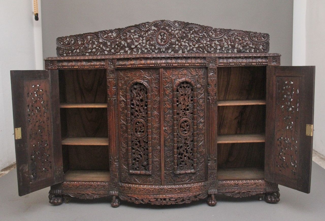 19th Century Anglo Indian Carved Cabinet photo furniture