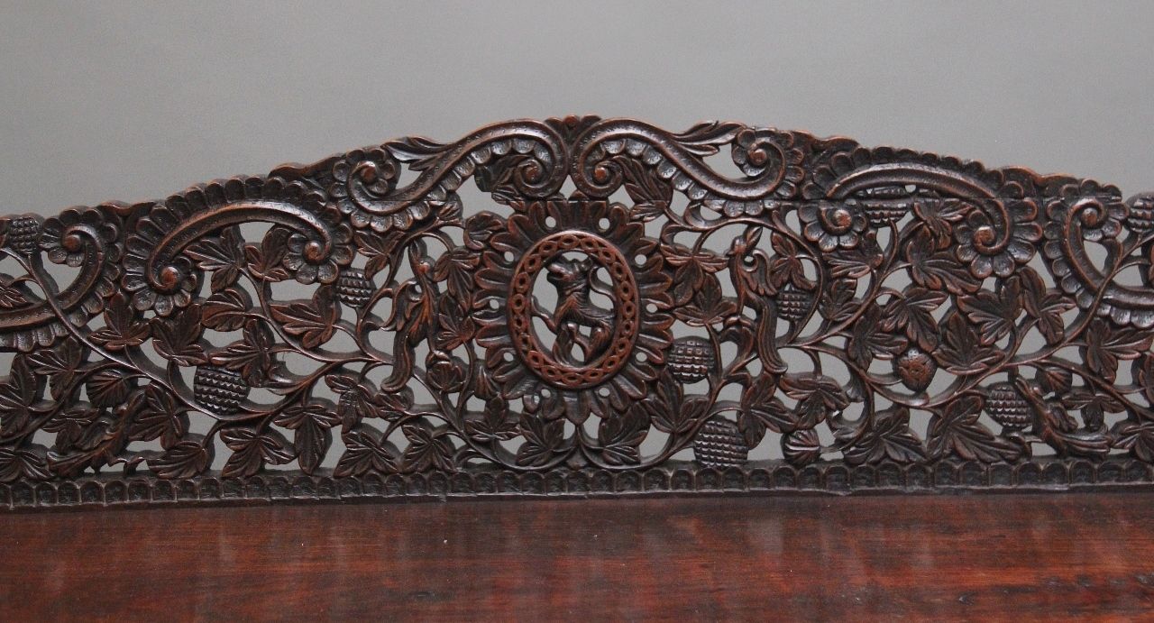 19th Century Anglo Indian Carved Cabinet photo vintage