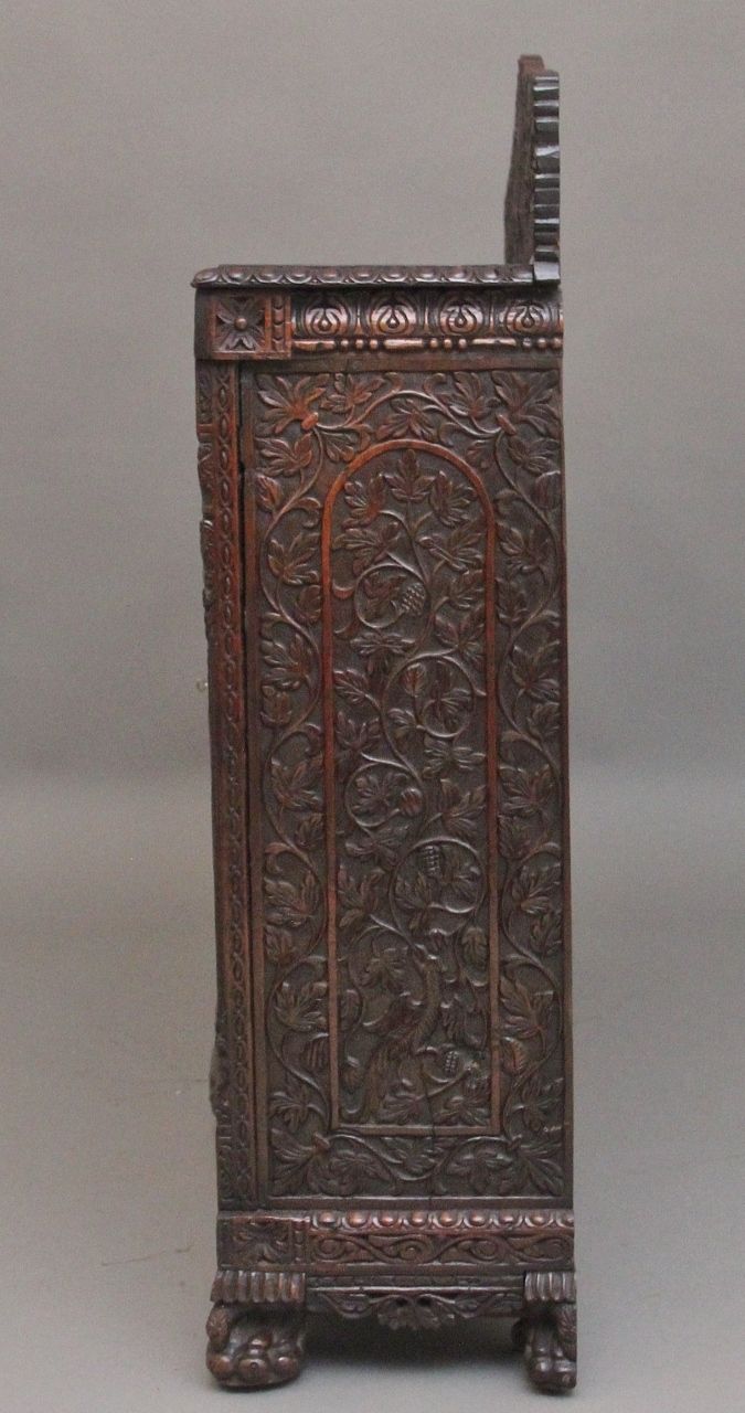 photo furniture 19th Century Anglo Indian Carved Cabinet