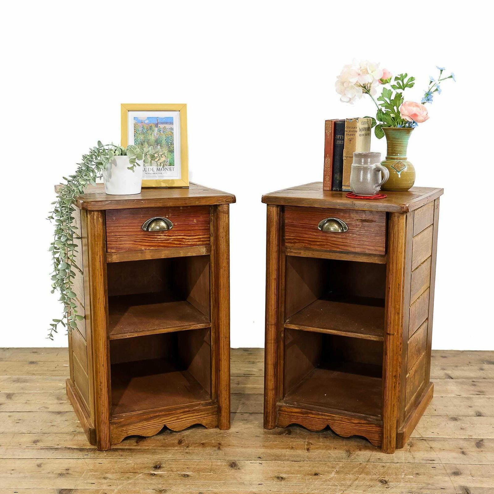 Pair Of Rustic Pine Bedside Cabinets | Bedroom Storage | Pair Of Cabinets | Pitch Pine Chest | Reclaimed Cabinets
