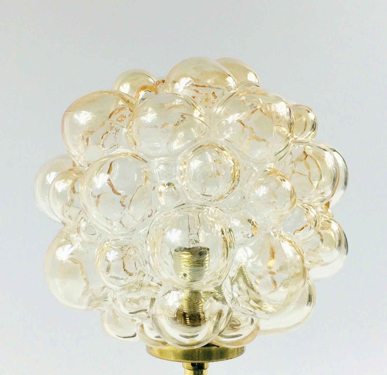 Pair Of Mid Century Bubble Glass Table Lamps By Helena Tynell, Germany, 1960s photo Lighting