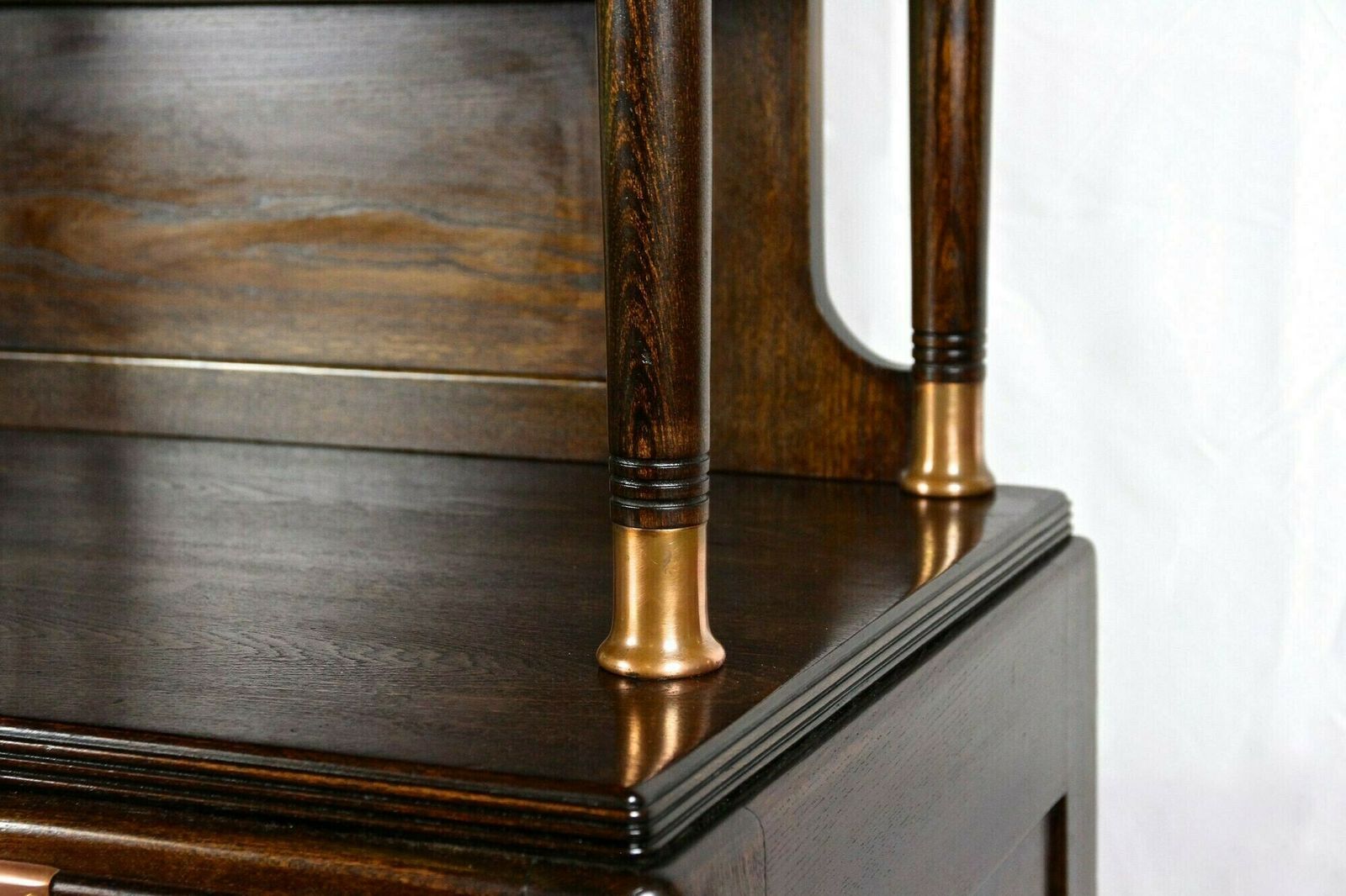 Art Nouveau Oak Cabinet/ Buffet/ Credenza With Copper Elements, Austria Ca. 1910 photo 9250.0