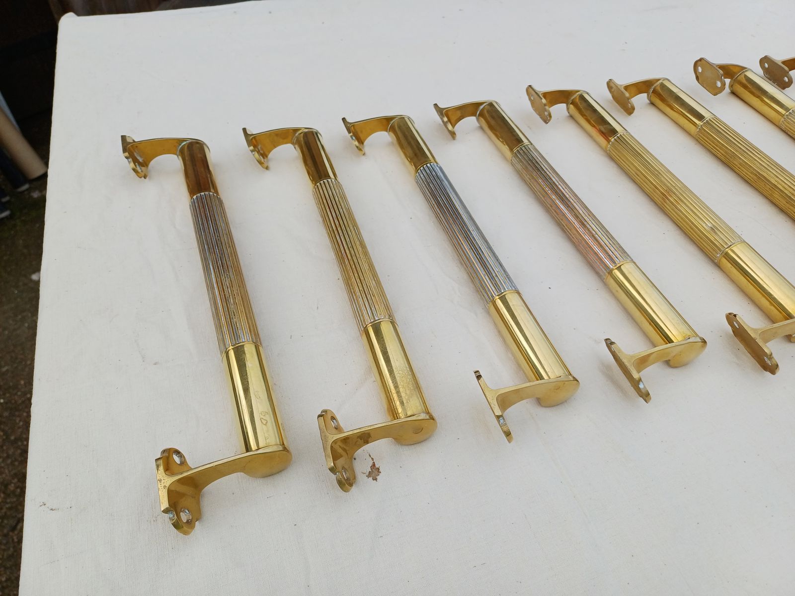 Home Decor Set Of 17 Art Deco Brass Door Bars photo