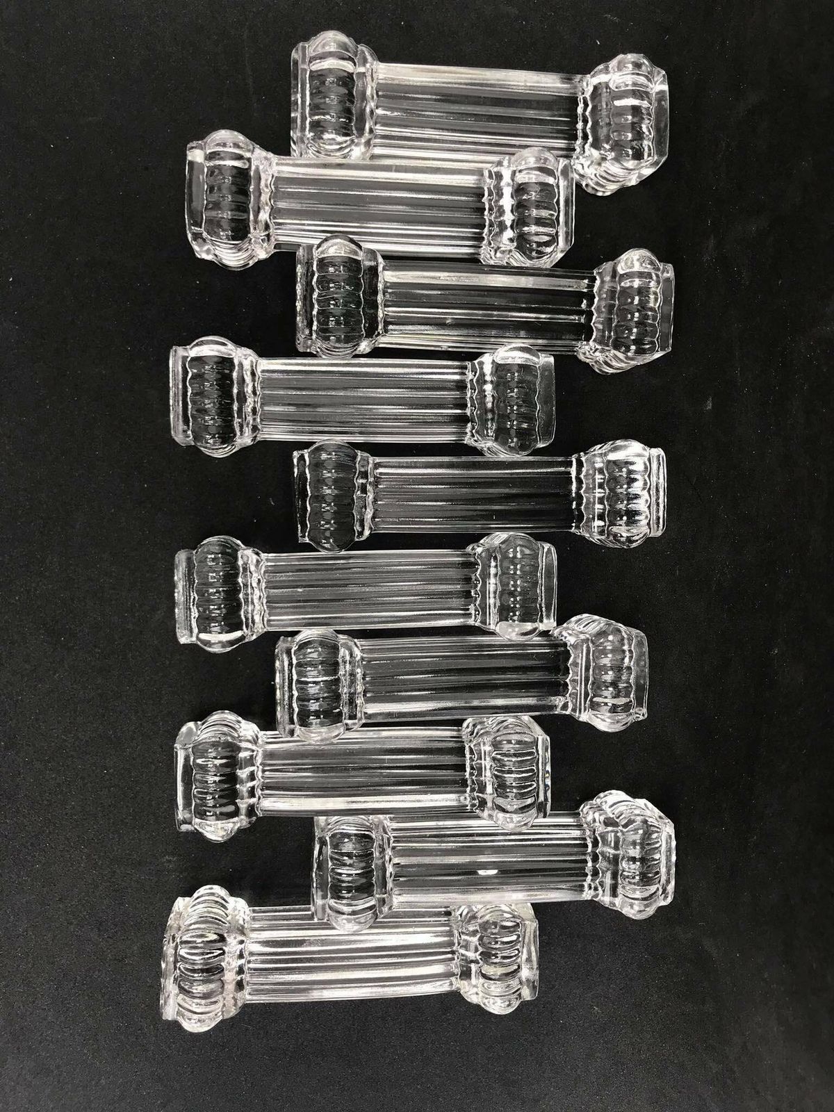 Porte-couteaux en cristal vintage, lot de 10, mid-century, porte-couteaux rétro, support couteaux de table, cadeau de Noël, cadeau de mariage