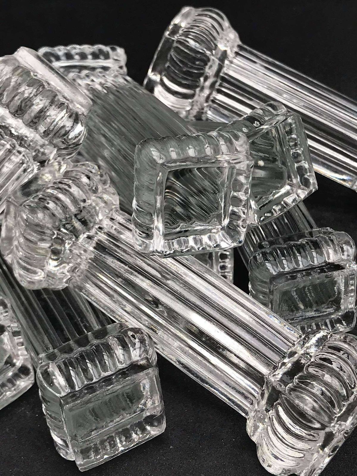 photo furniture Porte-couteaux en cristal vintage, lot de 10, mid-century, porte-couteaux rétro, support couteaux de table, cadeau de Noël, cadeau de mariage