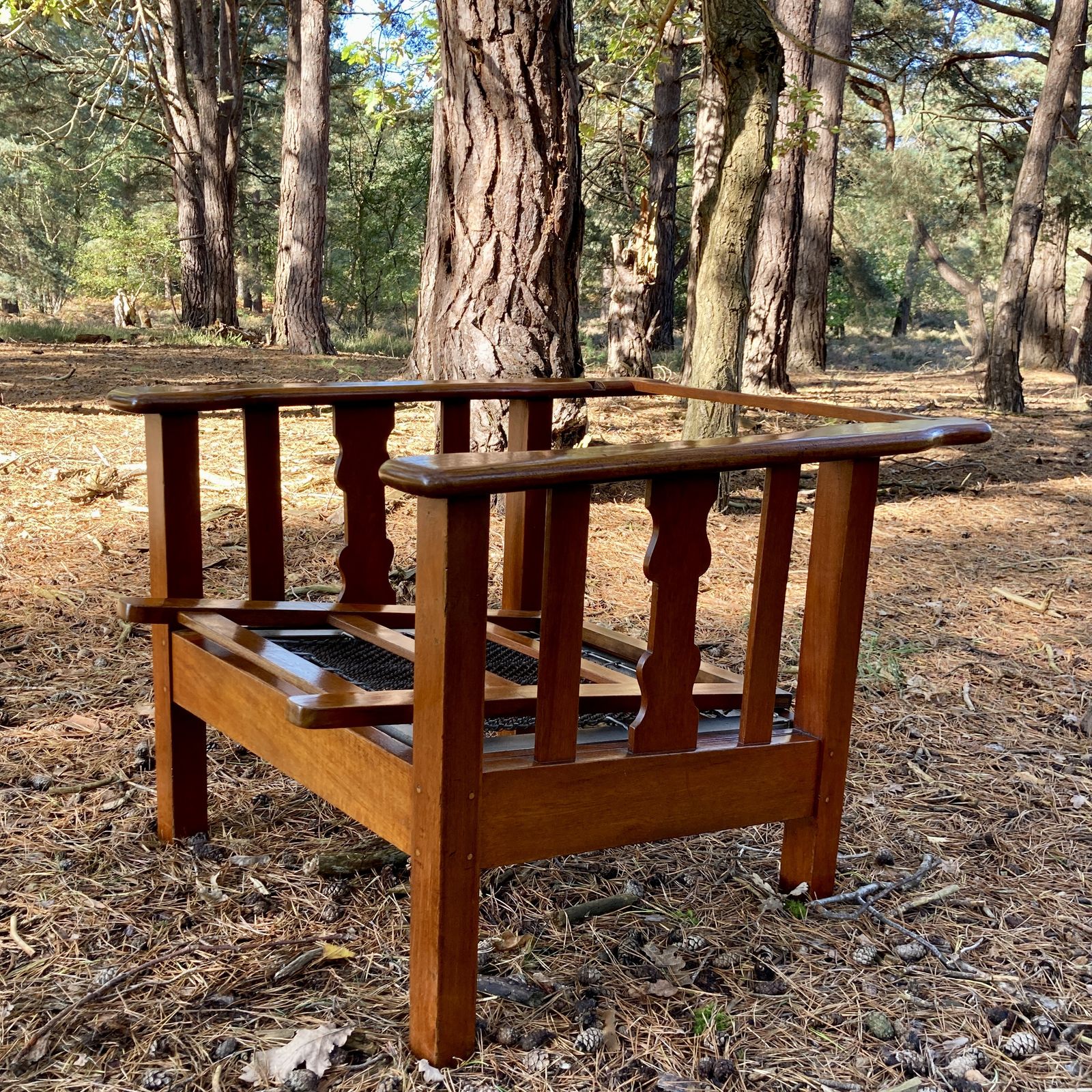 photo vinterior Edwardian Teak Reclining Armchair In The Manner Of Heals Of London, Circa 1920