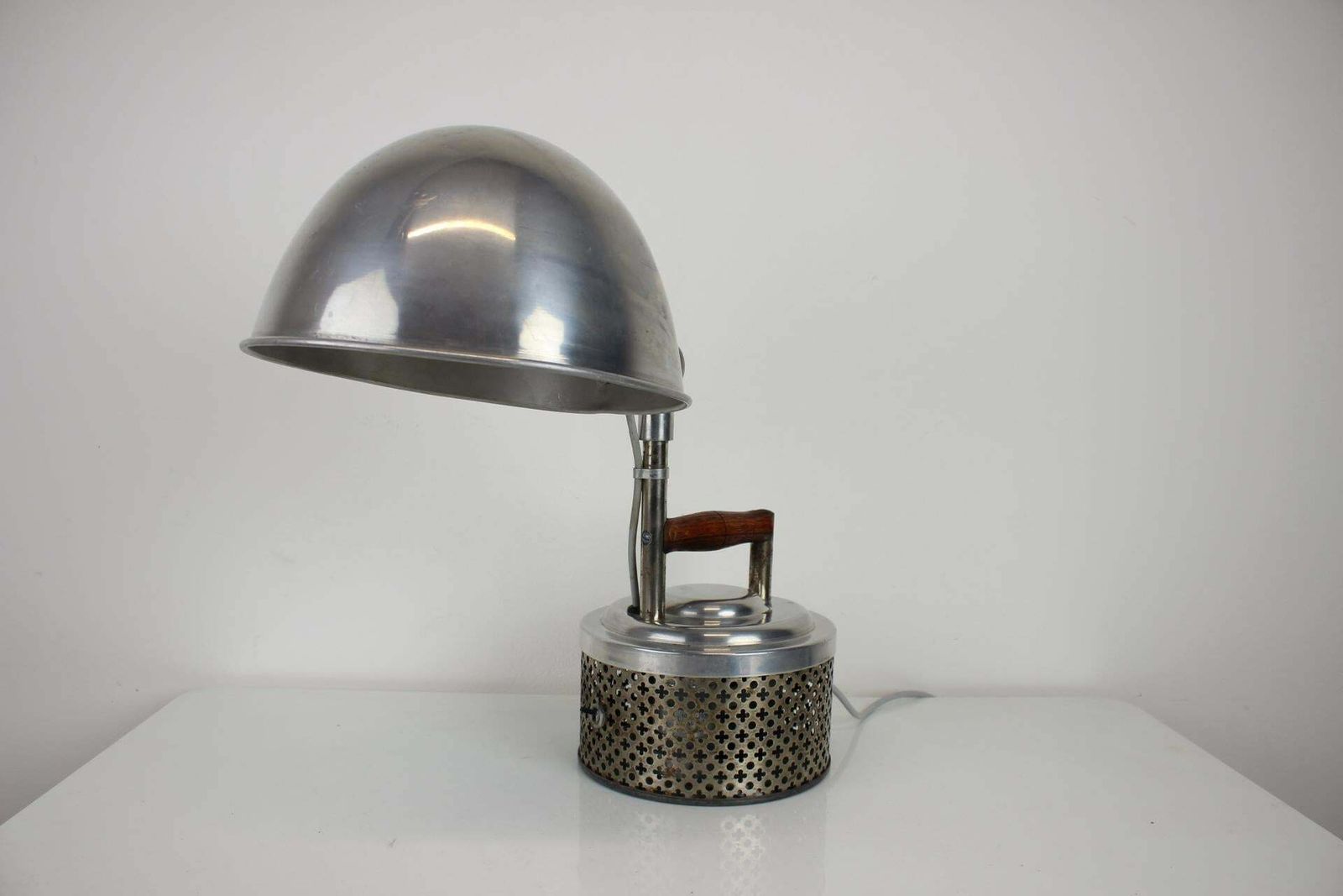 Rare Functionalist Table Lamp, Czechoslovakia, 1920's photo for sale