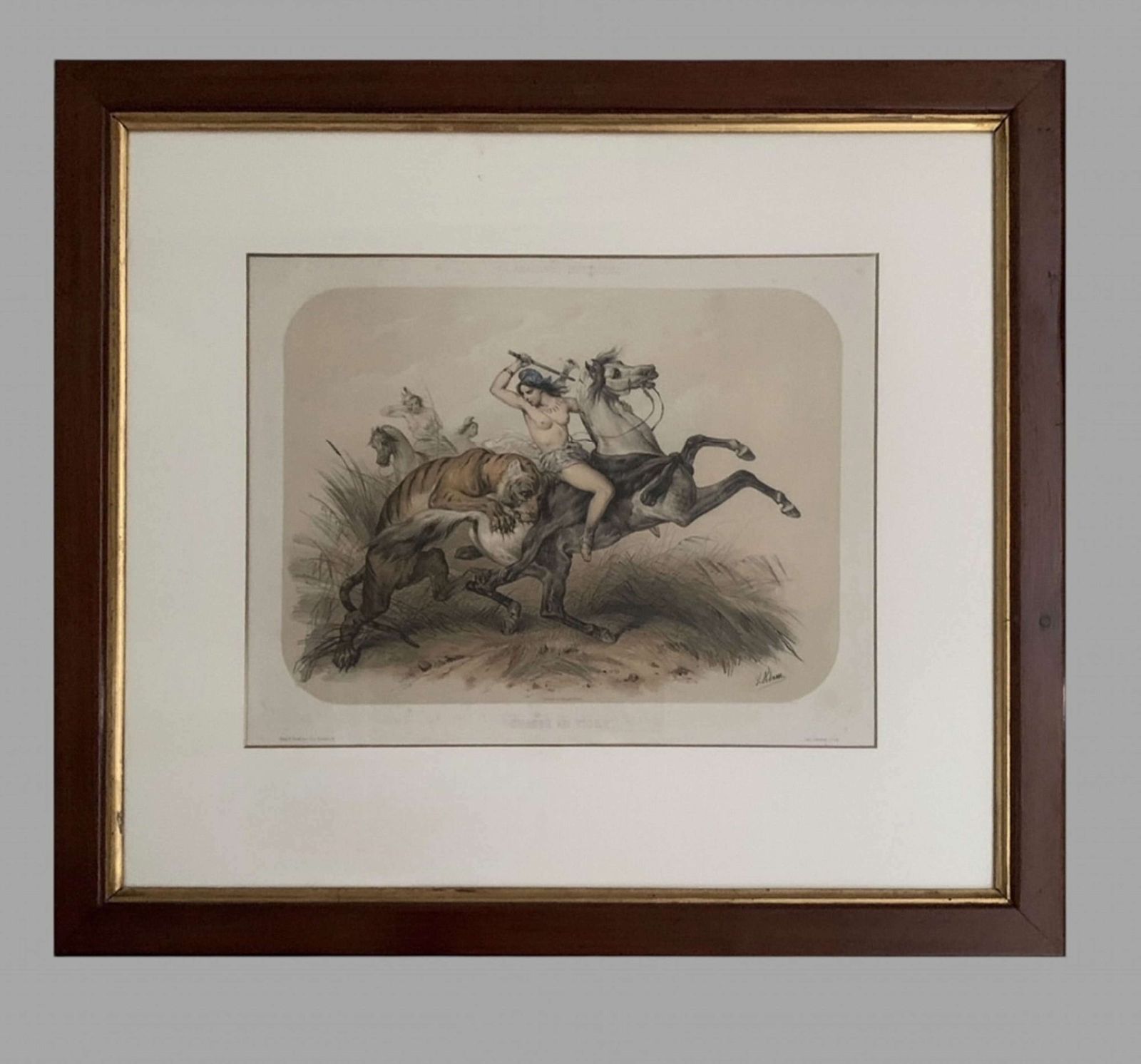Victor Adam A Fabulous Set Of Six Lithographs 1851 'Amazones' photo 4225.0