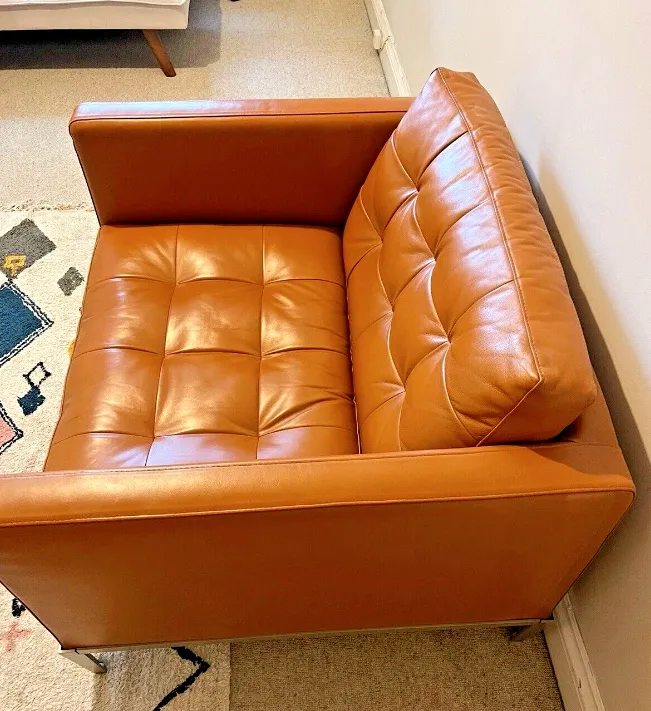 2 Matching B&B Italia 'Ac Lounge' Armchairs   Tan Coloured   Large   Very Good Condition photo for sale