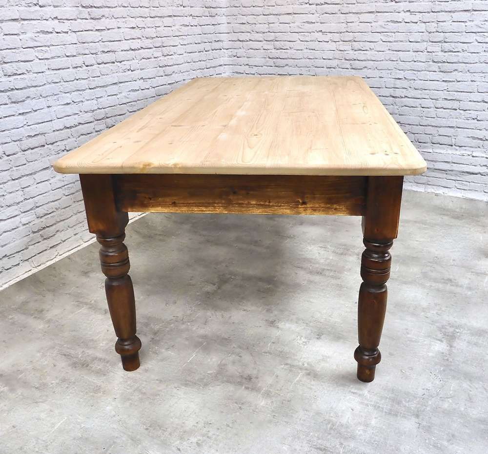 Pine Farmhouse  Kitchen Dining Table   Seats 8 photo Furniture