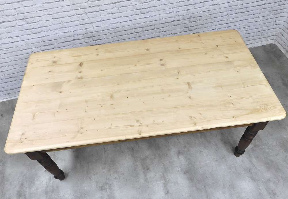 Pine Farmhouse  Kitchen Dining Table   Seats 8 photo vinterior