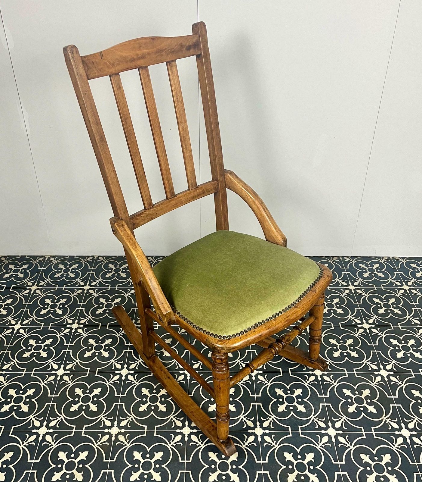 Victorian Oak Rocking Chair, Antique Wooden Furniture, Period Home, Interior Decor photo furniture