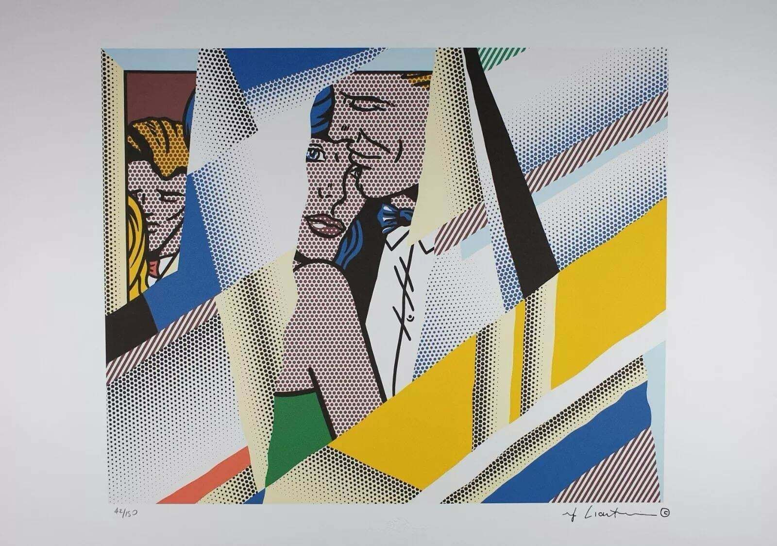 1980s Original Roy Lichtenstein "Reflections On The Prom Limited Edition Lithograph