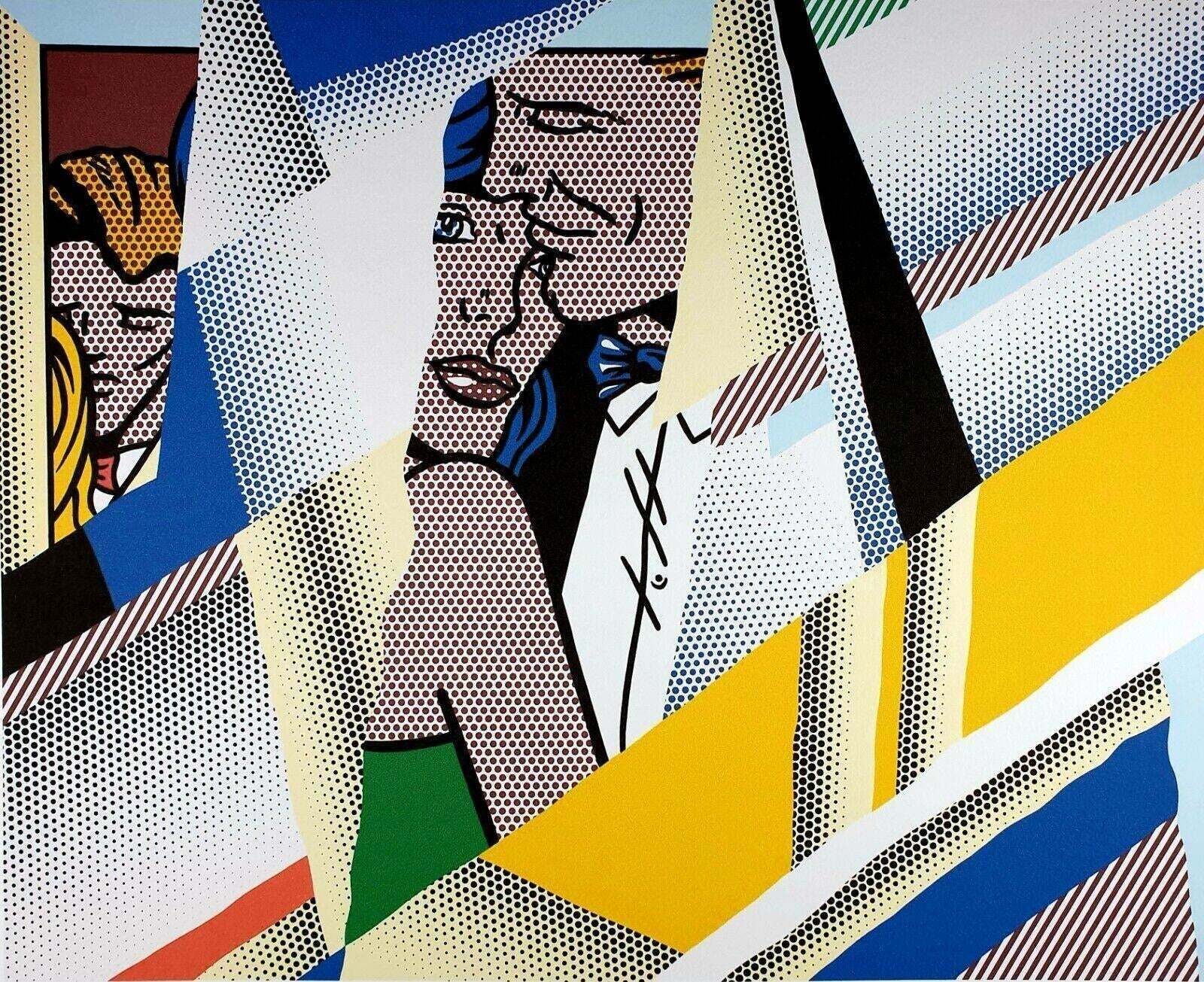 1980s Original Roy Lichtenstein "Reflections On The Prom Limited Edition Lithograph photo furniture
