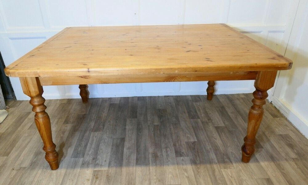 Large Pine Farmhouse Kitchen Table photo buy