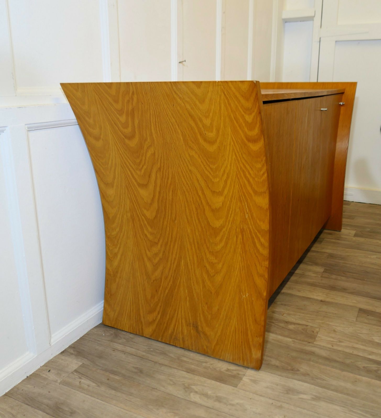 Elegant Designer 3 Door Sideboard In Golden Oak photo 1194.0