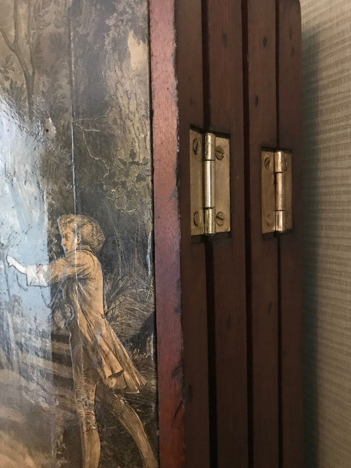 Victorian 4 Panel Scrap Screen photo vinterior