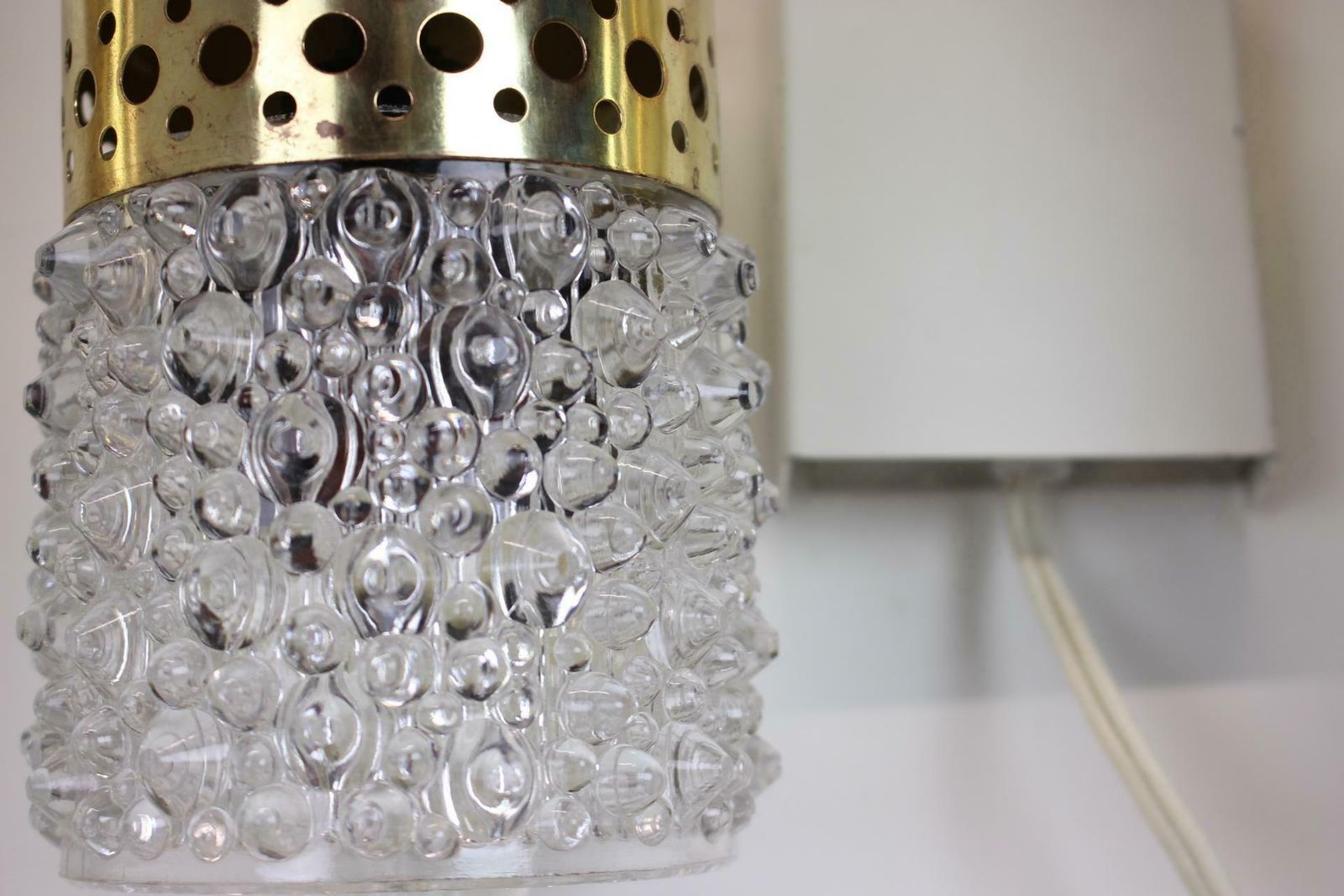 photo for sale 1970s Pair Of Two Wall Lamps With Glass Shades, Germany