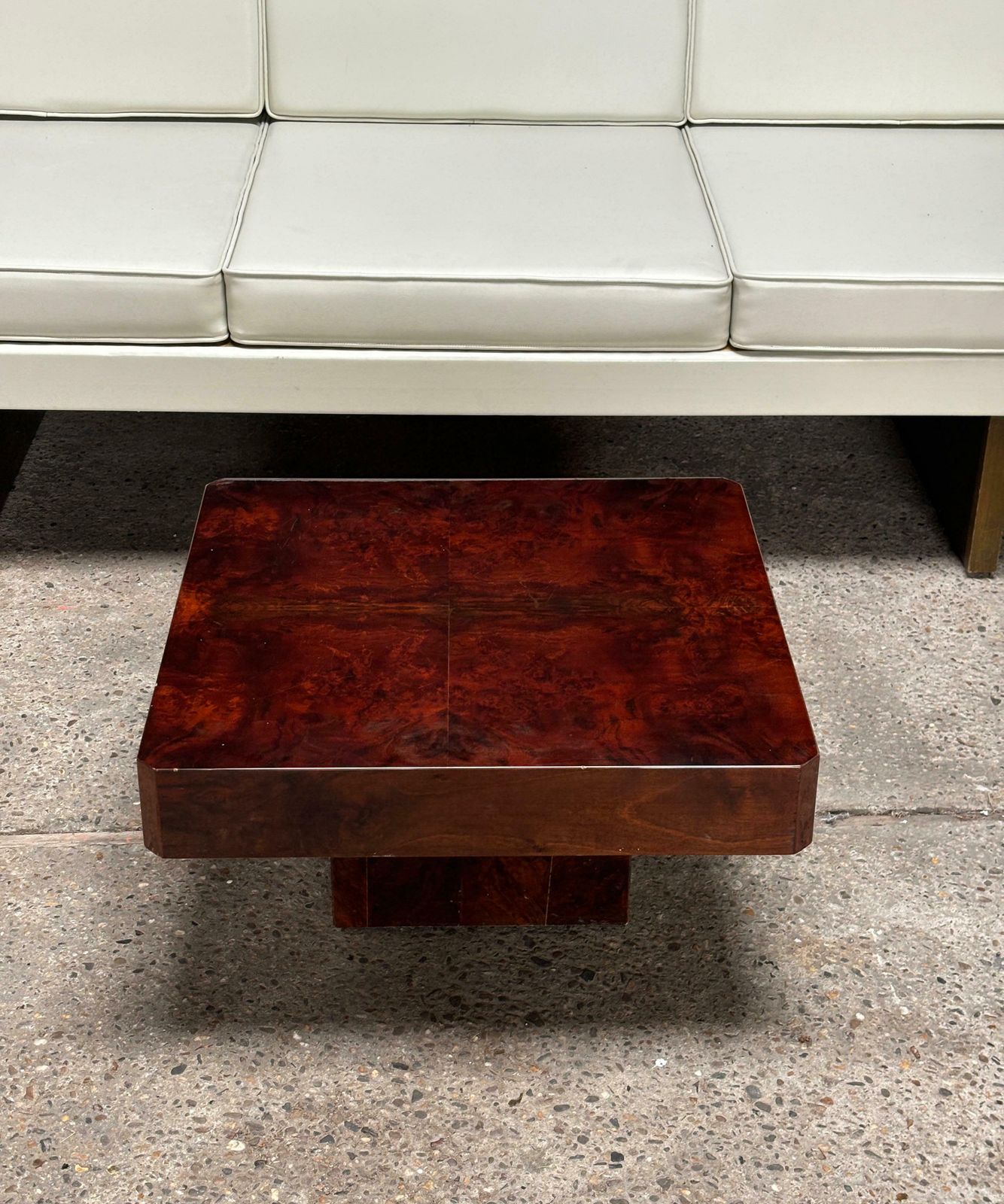 Lacquered Parchment Coffee Or Side Table In The Style Of Aldo Tura, Italy 1970's photo vinterior