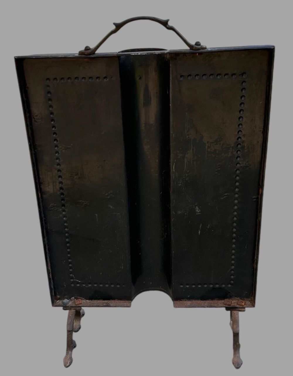 An Early 20th Century Hammered Copper Fire Guard photo for sale