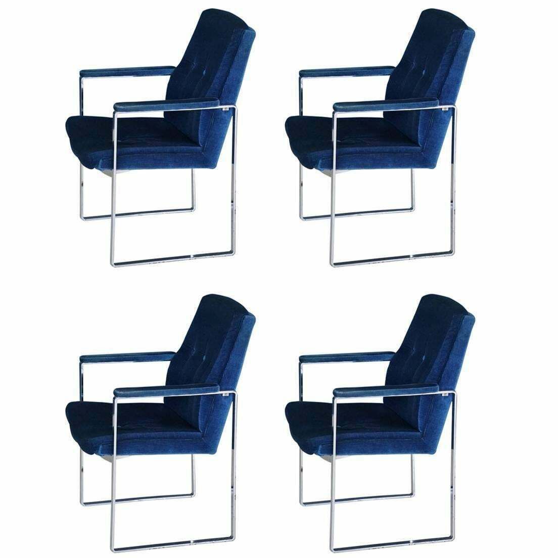 Set Of Four Velvet Armchairs By Miller Borgsen Röder & Söhne