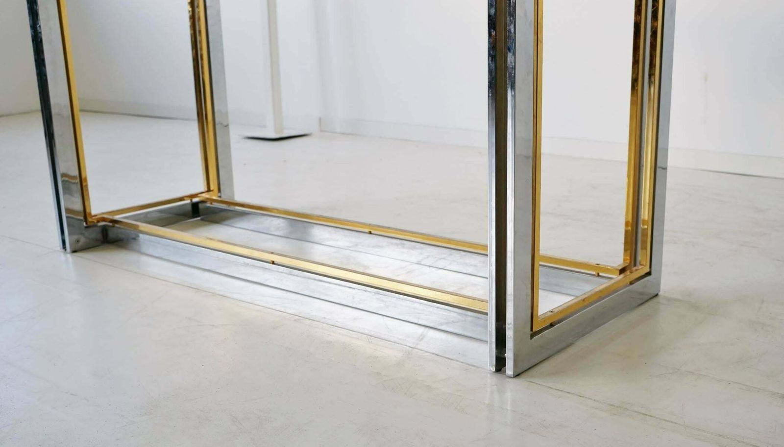 Italian Two Tone Italian Hollywood Regency Metal Table Or Desk In Romeo Rega Style photo buy