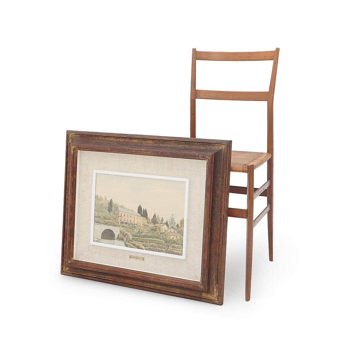 photo buy Watercolor Painting “Liguria” By Giacomo Maganzini, 1970s