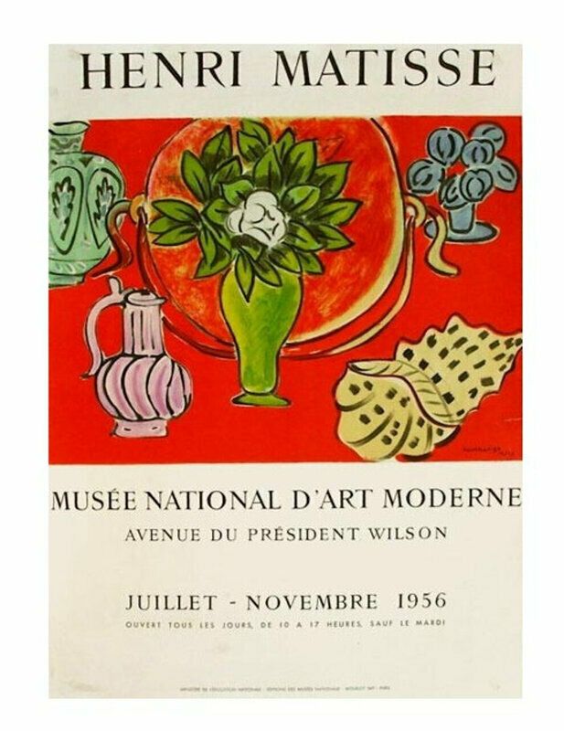 Henri Matisse Henri Matisse Musee National D'art Moderne 1956 Original Stone Lithograph, 1956