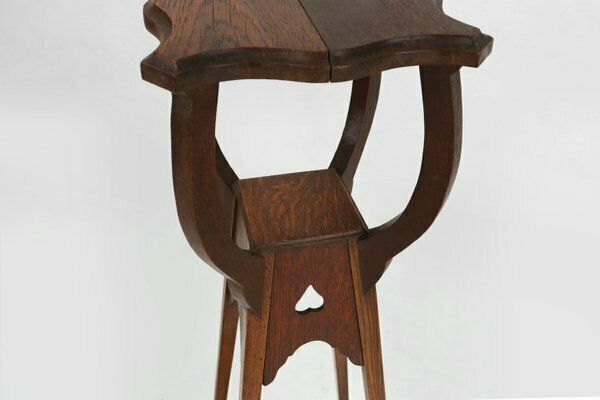 Art Deco Piedestal Or Console Table In Oak, France, 1940s photo 856.0