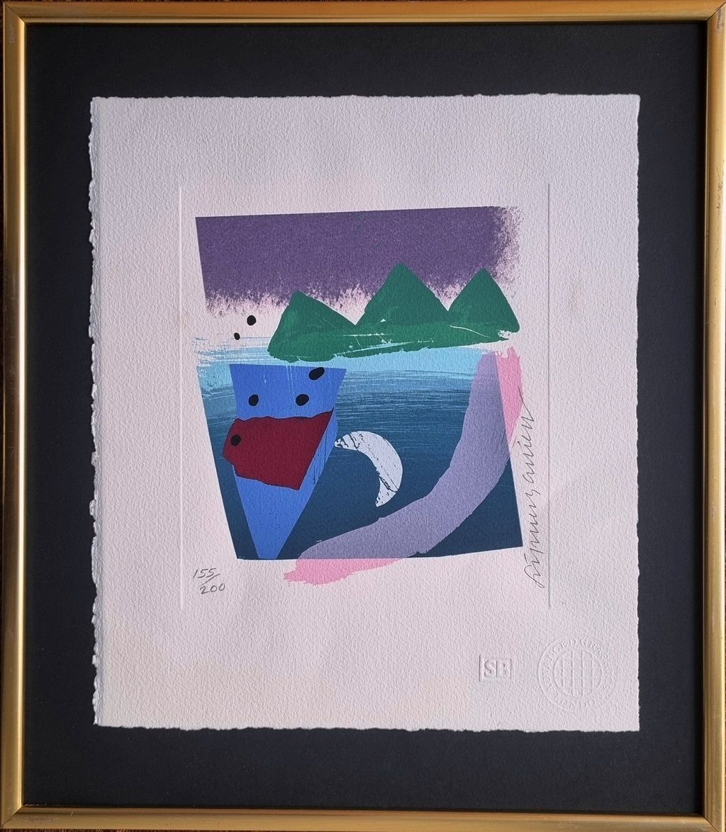 Stephen Bartlett   Saskia's Landscape (Framed Screenprint) 20th Century Modern British Art