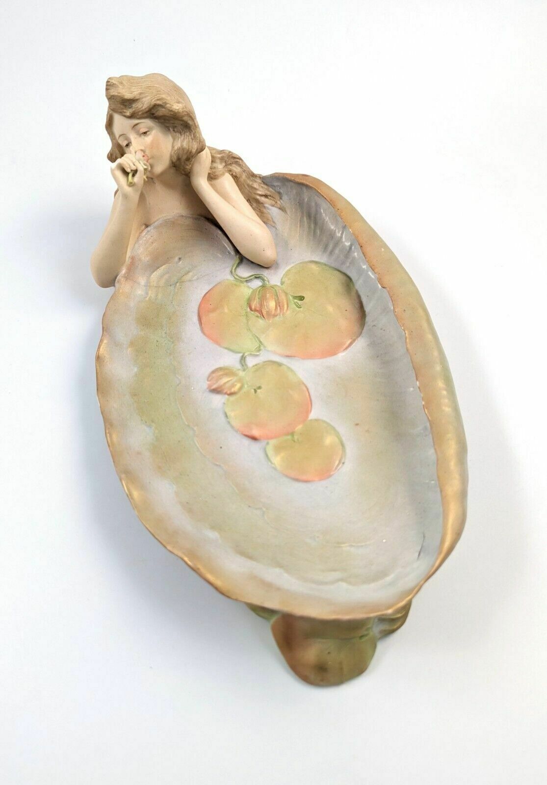 Antique Art Nouveau Porcelain Figurine By Ernst Wahliss, Late 19th Century photo for sale