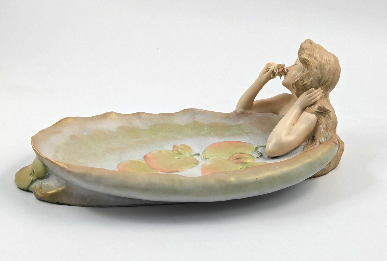 Antique Art Nouveau Porcelain Figurine By Ernst Wahliss, Late 19th Century photo 250.0
