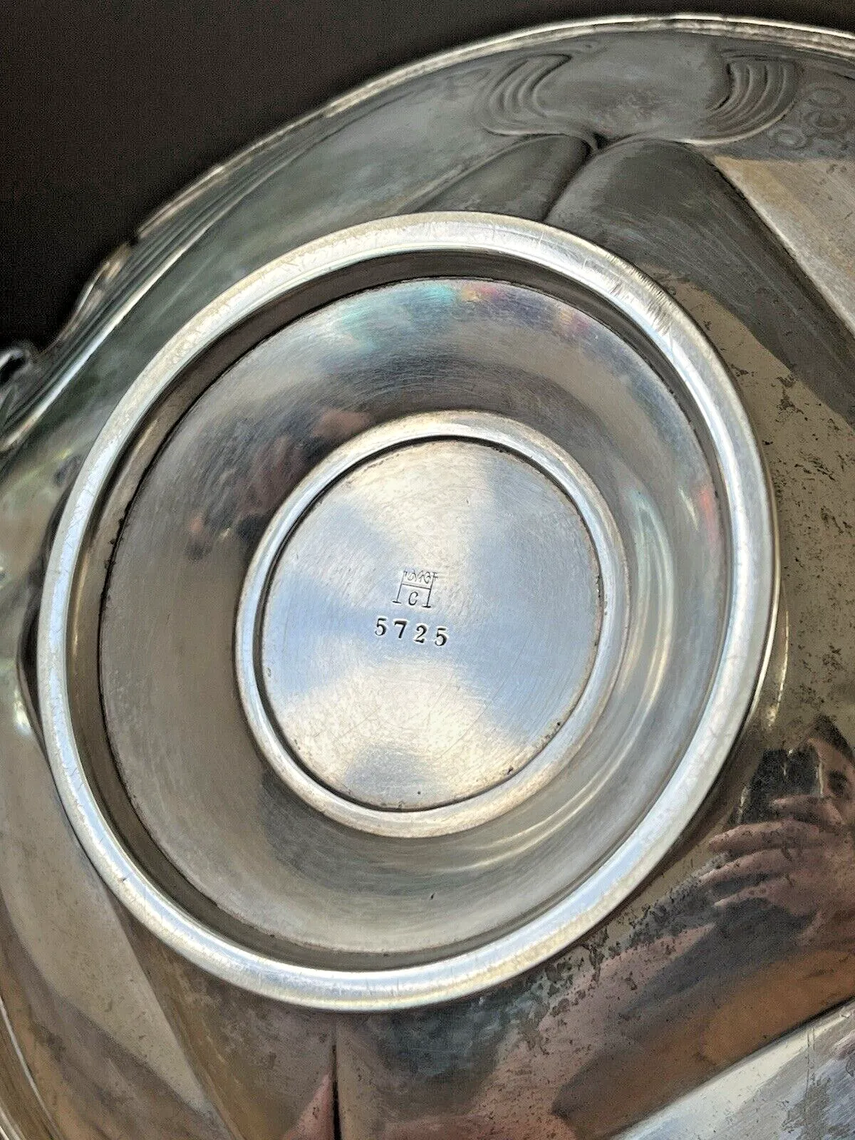 photo for sale Art Nouveau Wmf Orivit Pewter Jugendstil Pedestal Bowl Stand Tazza Dish