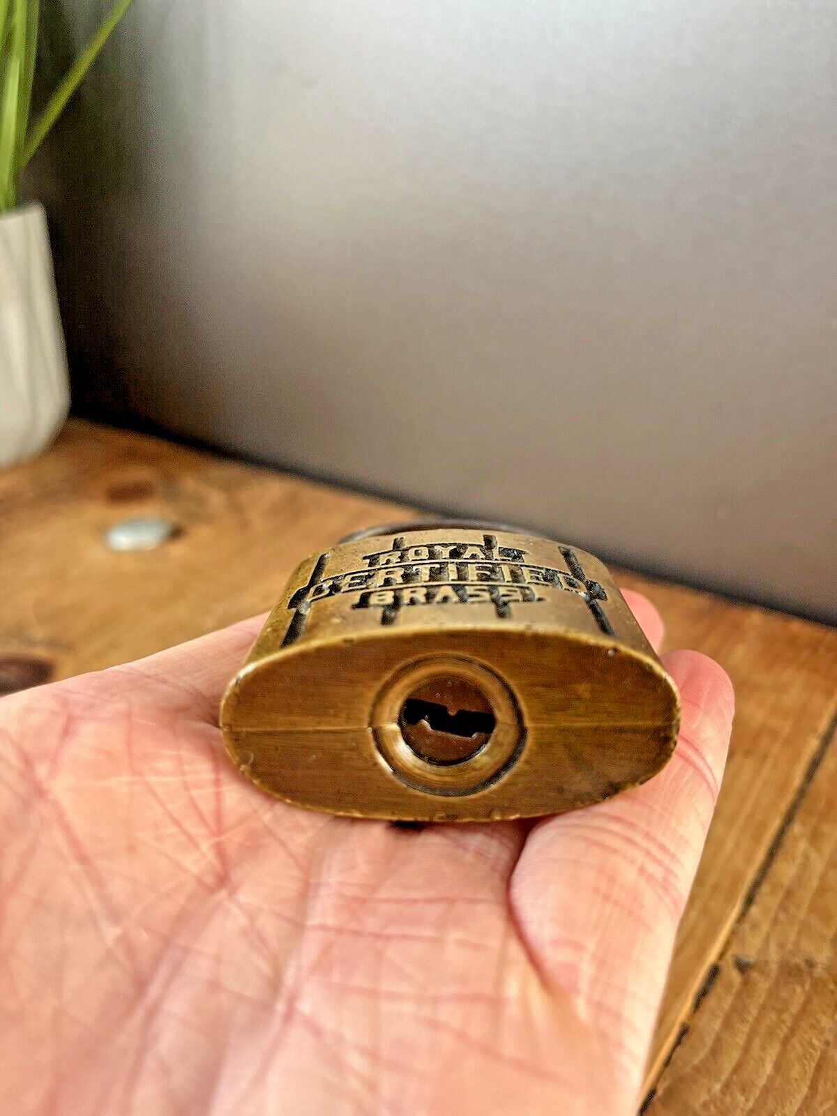 Antique American Royal Certified Reese Brass Padlock & Key Vintage Love Lock USA photo Home Fixtures