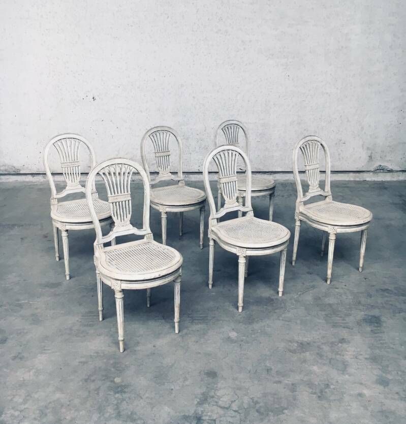 Louis XVI Stijl Eetkamerstoelen, Set Model Fer à Cheval, Frankrijk, Jaren 1940