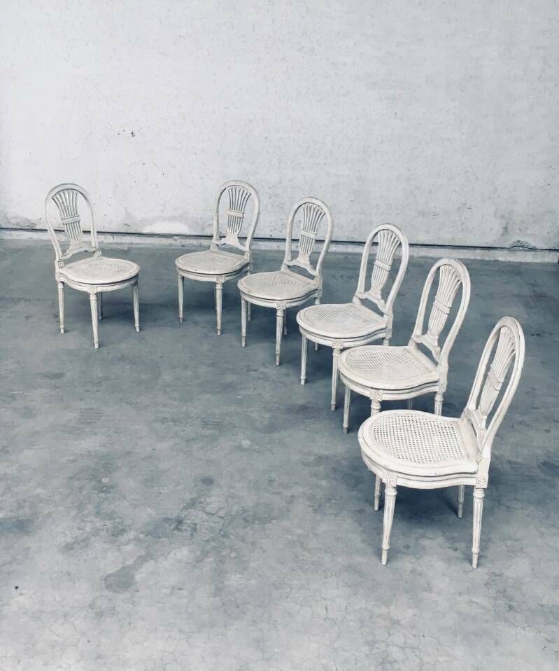 Meubels Louis XVI Stijl Eetkamerstoelen, Set Model Fer à Cheval, Frankrijk, Jaren 1940 photo