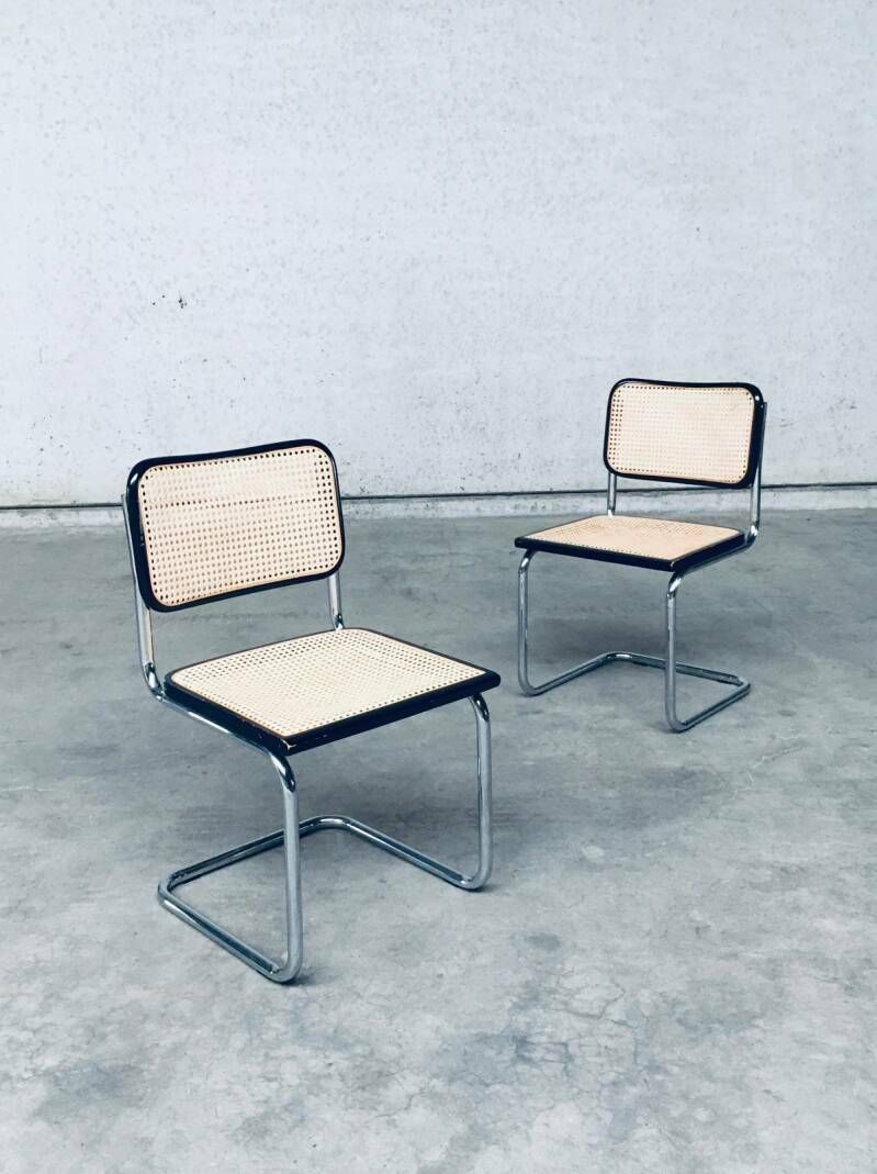 Bauhaus Design Cesca Eetkamerstoelen Set, Italië Jaren 1980